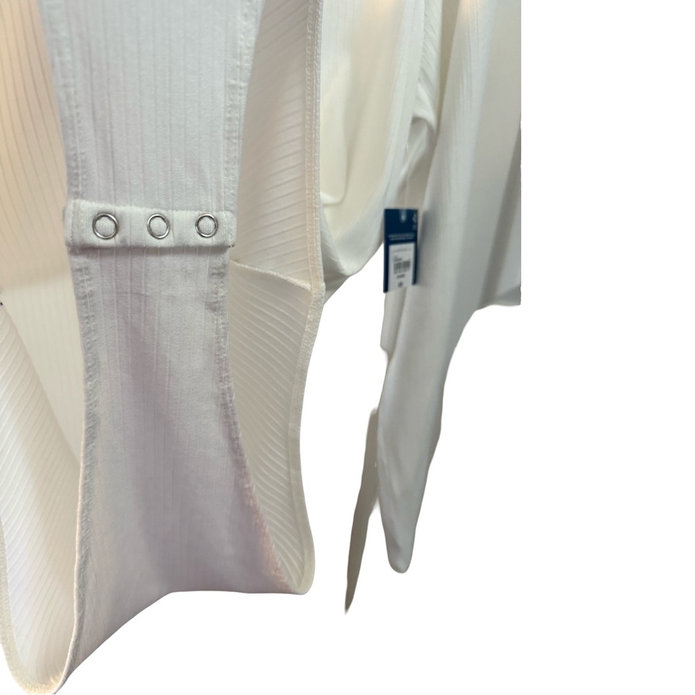 Arizona Bodysuit Ribbed Off-White 2XL | Long Sleeve Snap Closure Top New fall - Picture 6 of 9